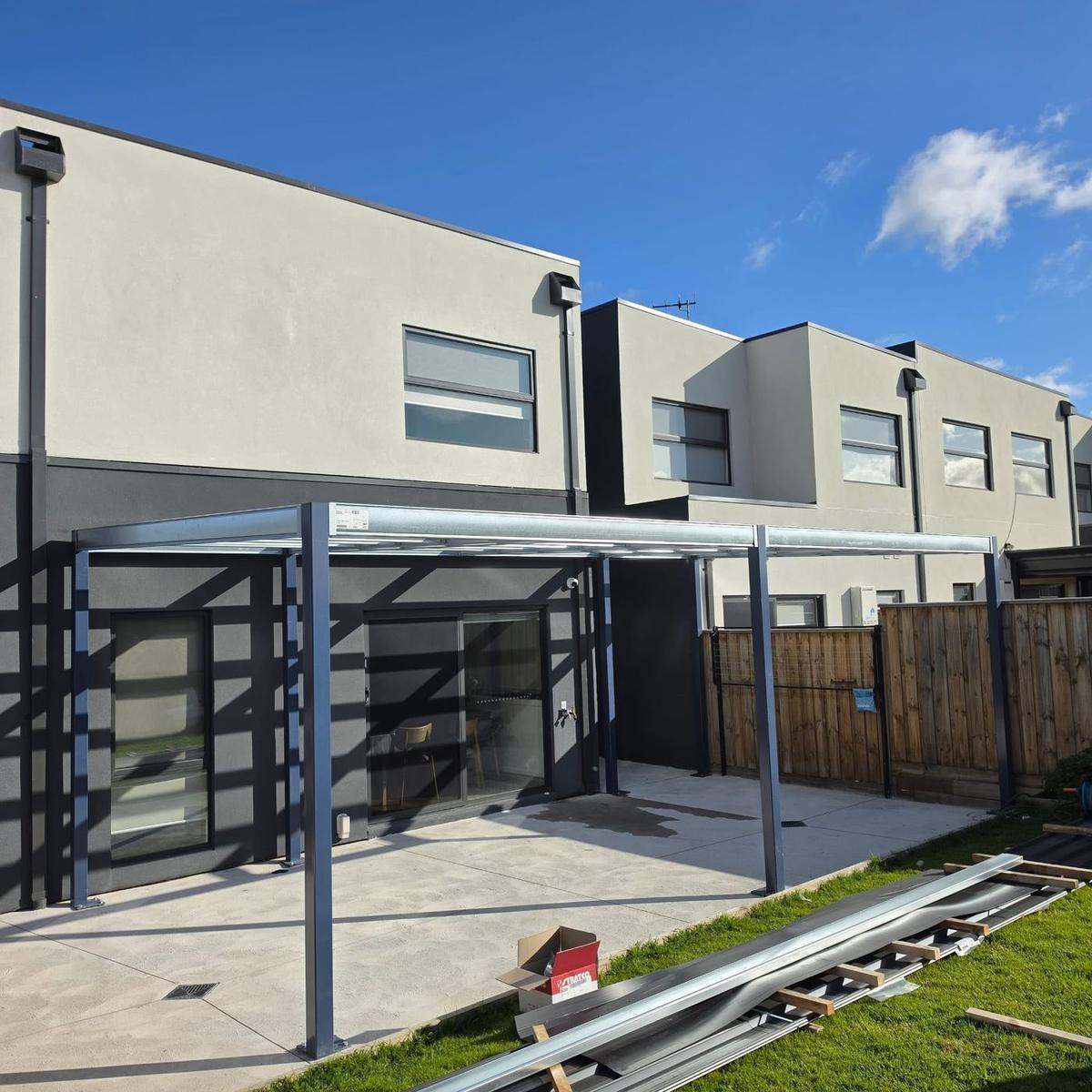Flat-roof pergola built by All Metro in Melbourne