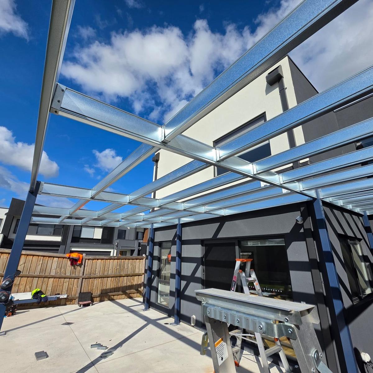 Flat-roof pergola built by All Metro in Melbourne