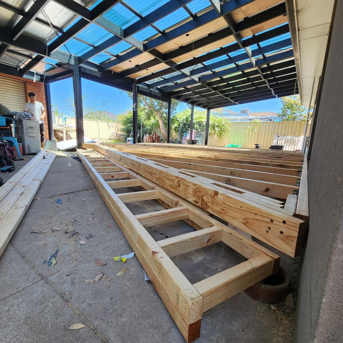 Flat-roof pergola built by All Metro in Melbourne
