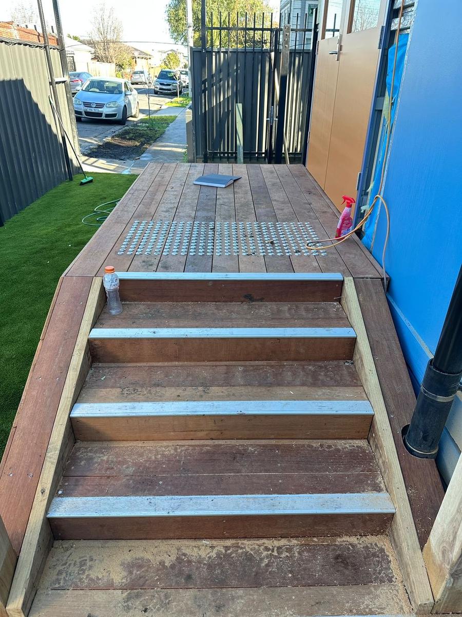 Timber steps and ramp built by All Metro